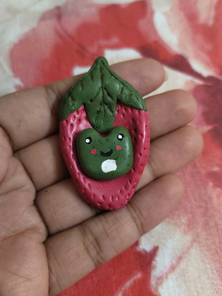 Strawberry Stone &amp; Frog Pebble 🍓 🐸