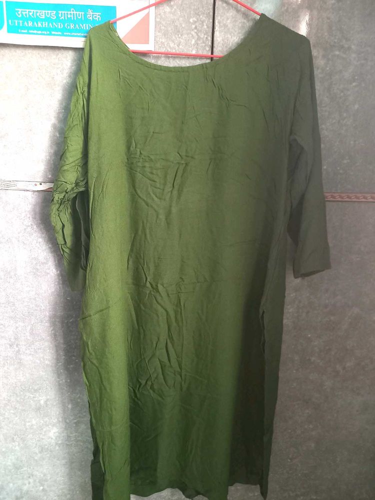 Olive Green Kurta Set