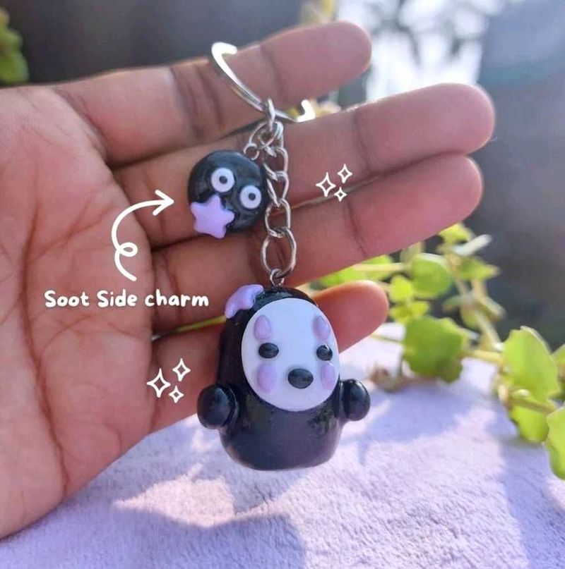 Kawaii No Face Keychain