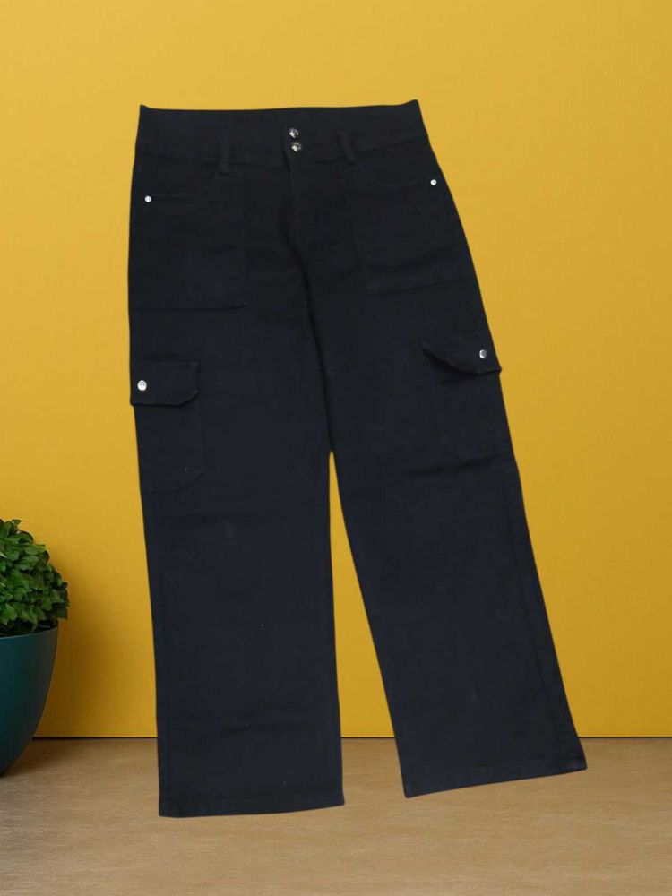 🥰N@81 Size-32 Black Cargo Pants