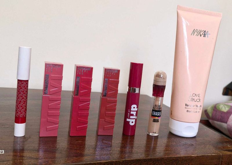 Lipsticks,Tints,crayons Set Of 7
