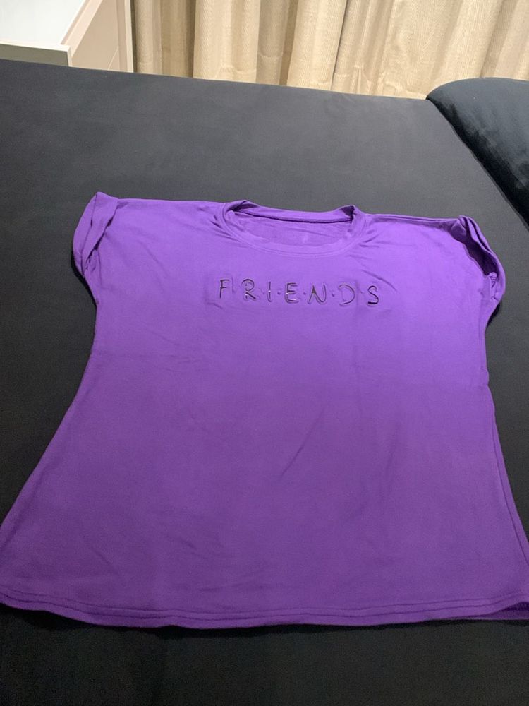 Purple &#34;FRIENDS&#34; Graphic Tee