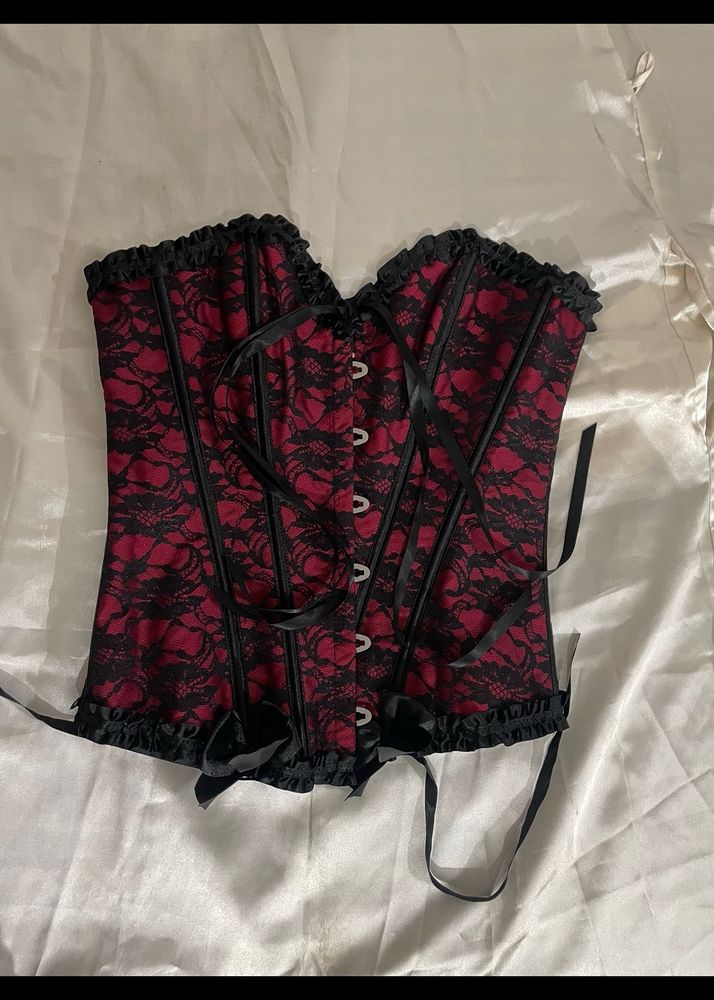 Gothic Dark Feminine Red &amp; Black Corset