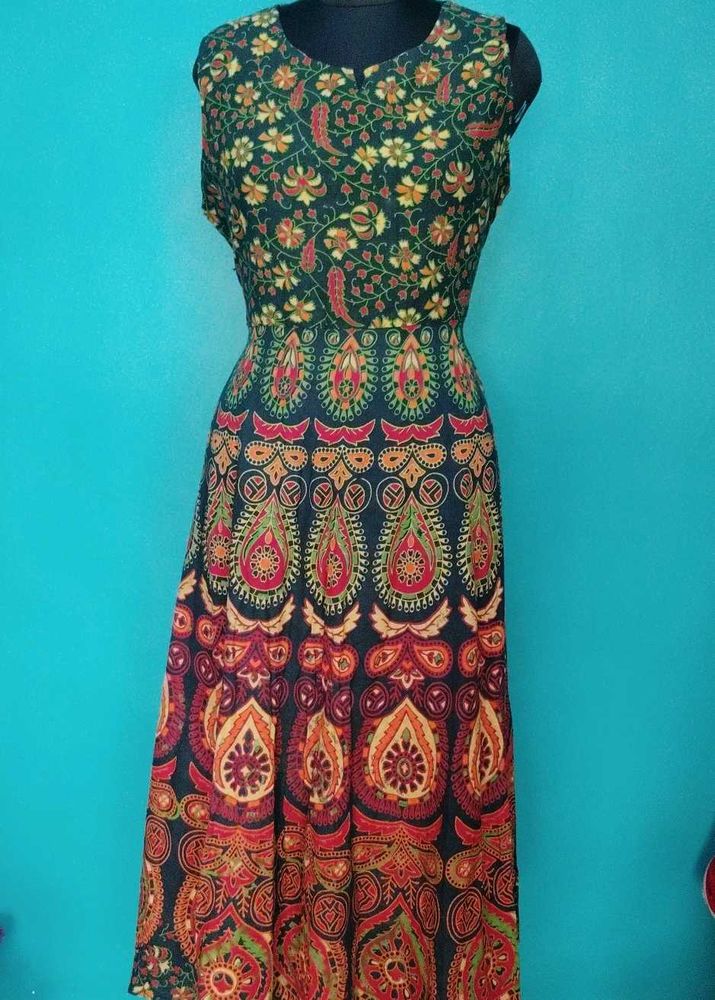 Floral Paisley Print Maxi Dress
