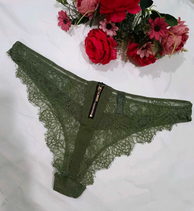 Imported Designer Panty With Zip