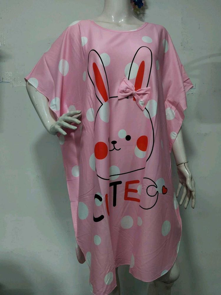 Kaftan Nighty | Cute Pink Bunny Dress 💖🎀