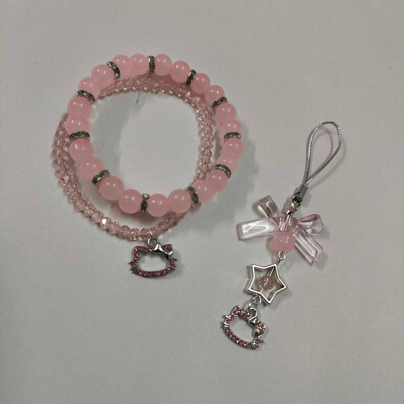 Hello Kitty Pink Bracelet &amp; Charm