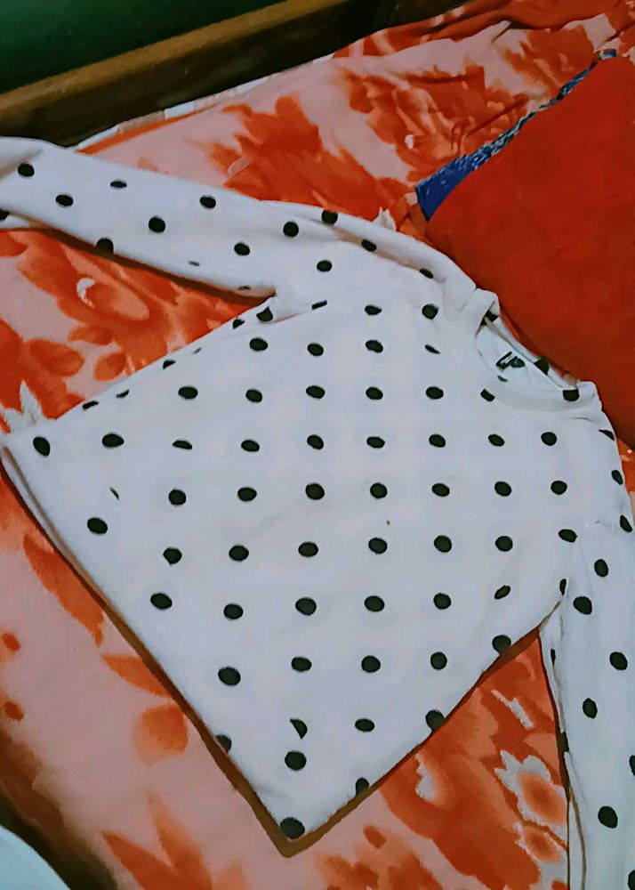 Polka Dot Long Sleeve Top