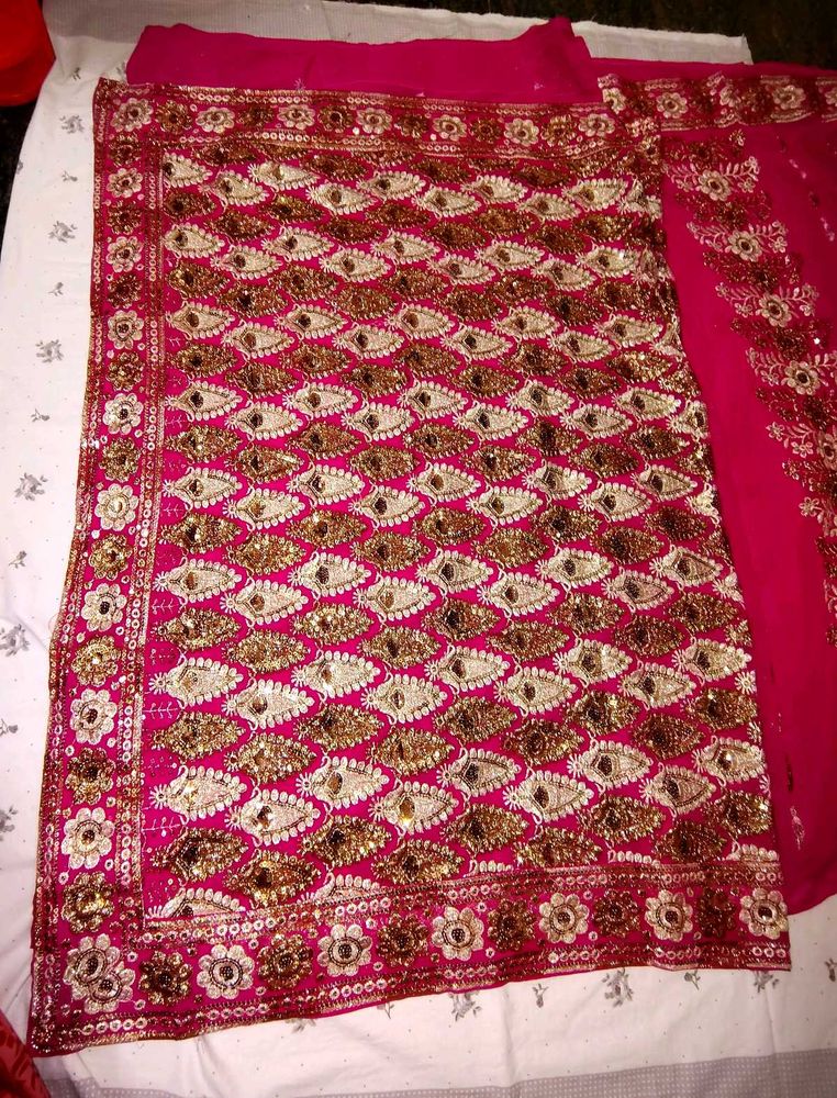 Beautiful 😍 Rani Pink Designer Saree