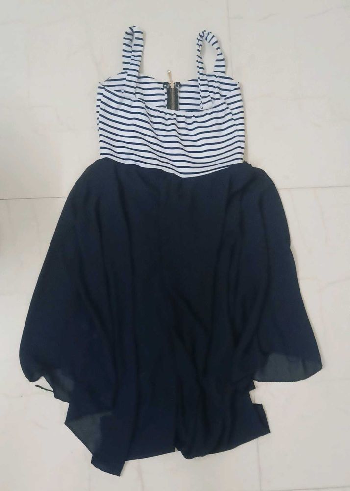 Striped Fit &amp; Flare Dress