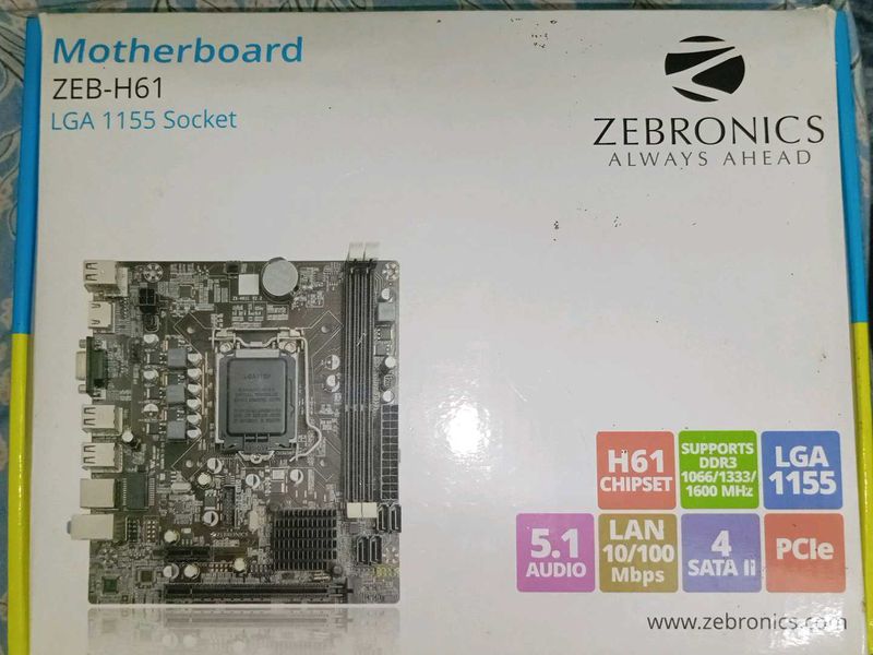 Zeb-H61 Motherboard Light Used Working