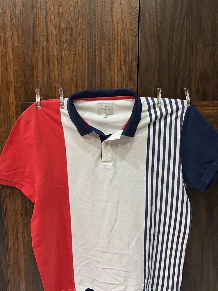 Stylish Striped Polo T-Shirt