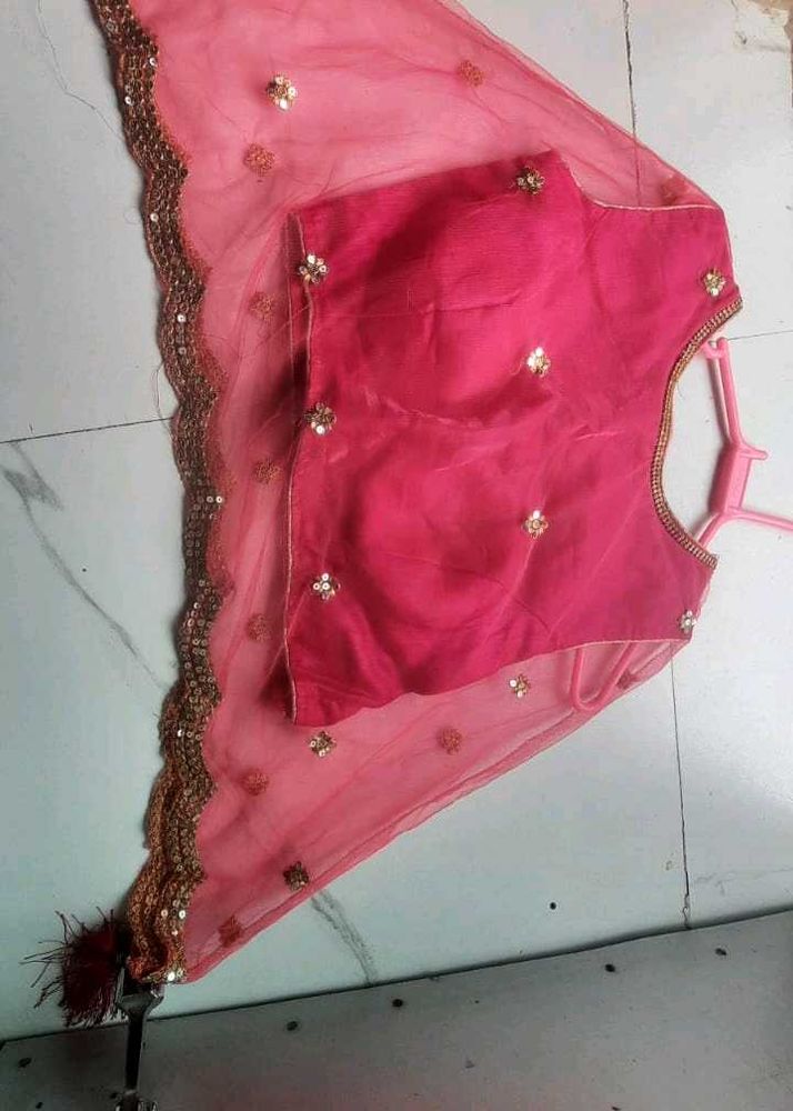 beautiful bright pink cape blouse