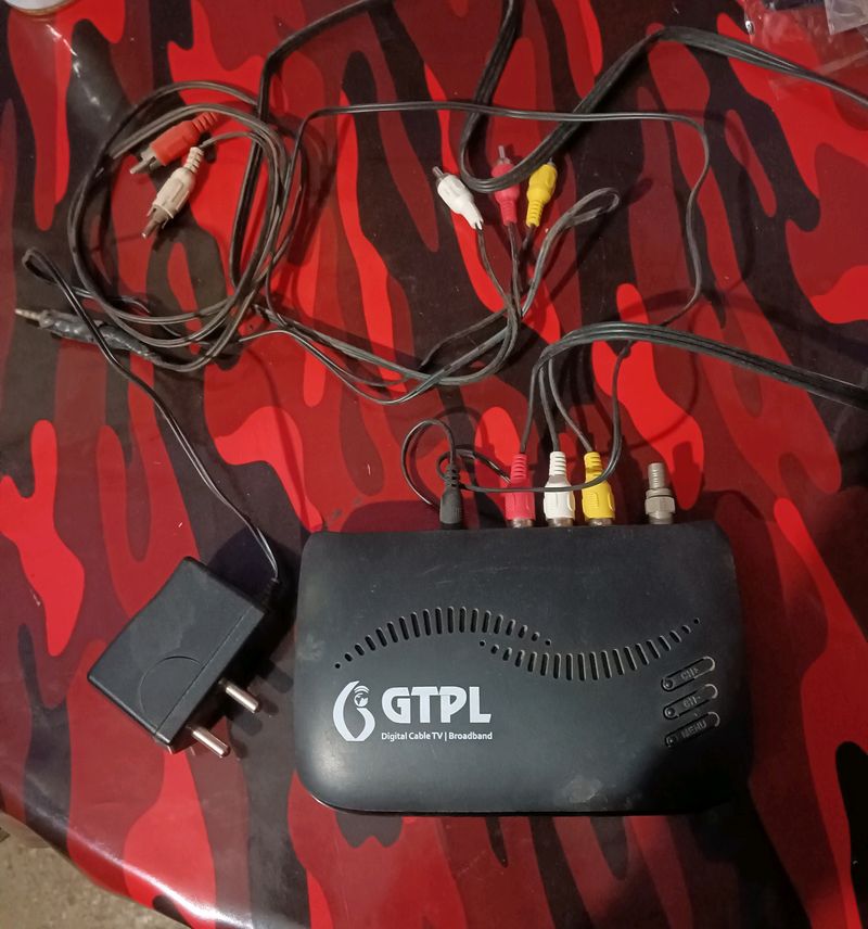 GTPL Set Top Box With Cable And Charger