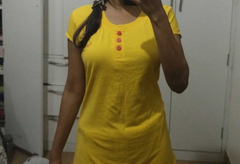 Yellow Casual Top