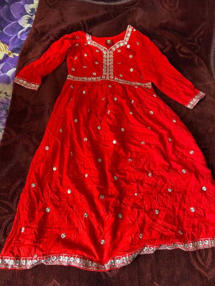combo knitted top and red festive kurta