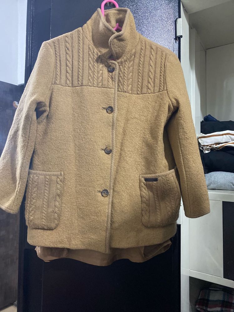 Tan Wool Blend Women's Jacket