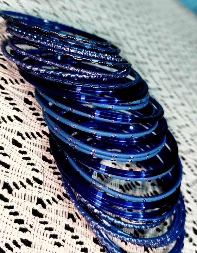 Blue Glass Bangles