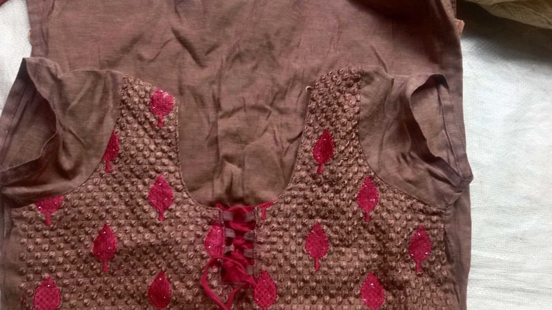 Embroidered Kurta &amp; Bottom Set