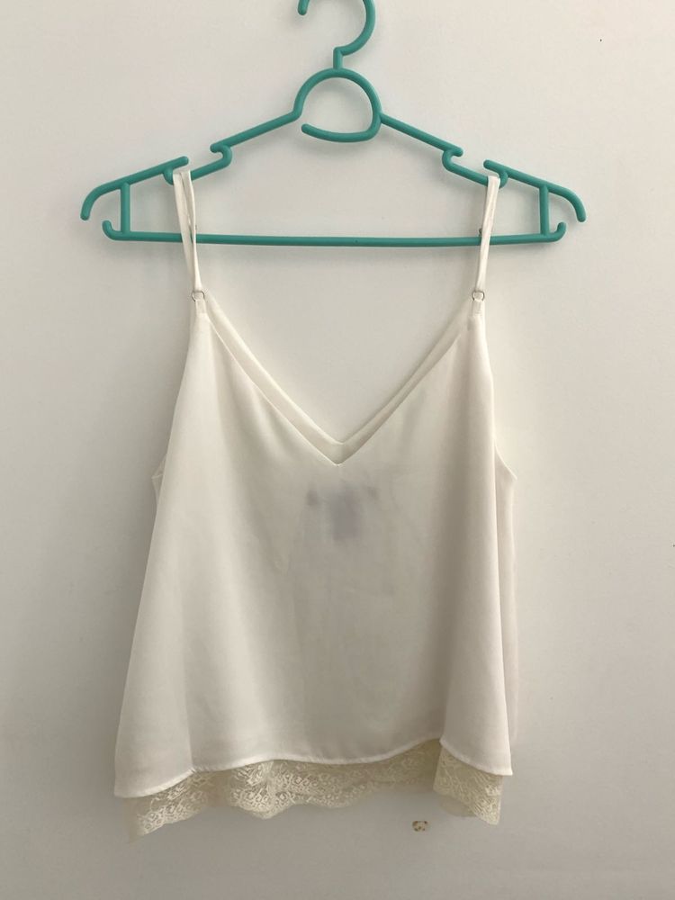 Cream Lace Trim Cami