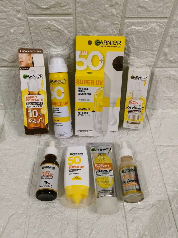 Pack Of 5 Garnier Sunscreen And Serums