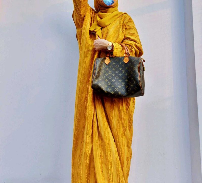 Imported Yellow Abaya With Hijab