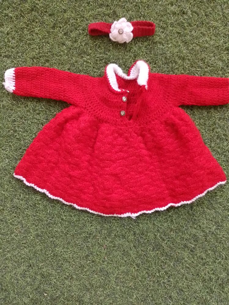 Baby Sweater With Hairband