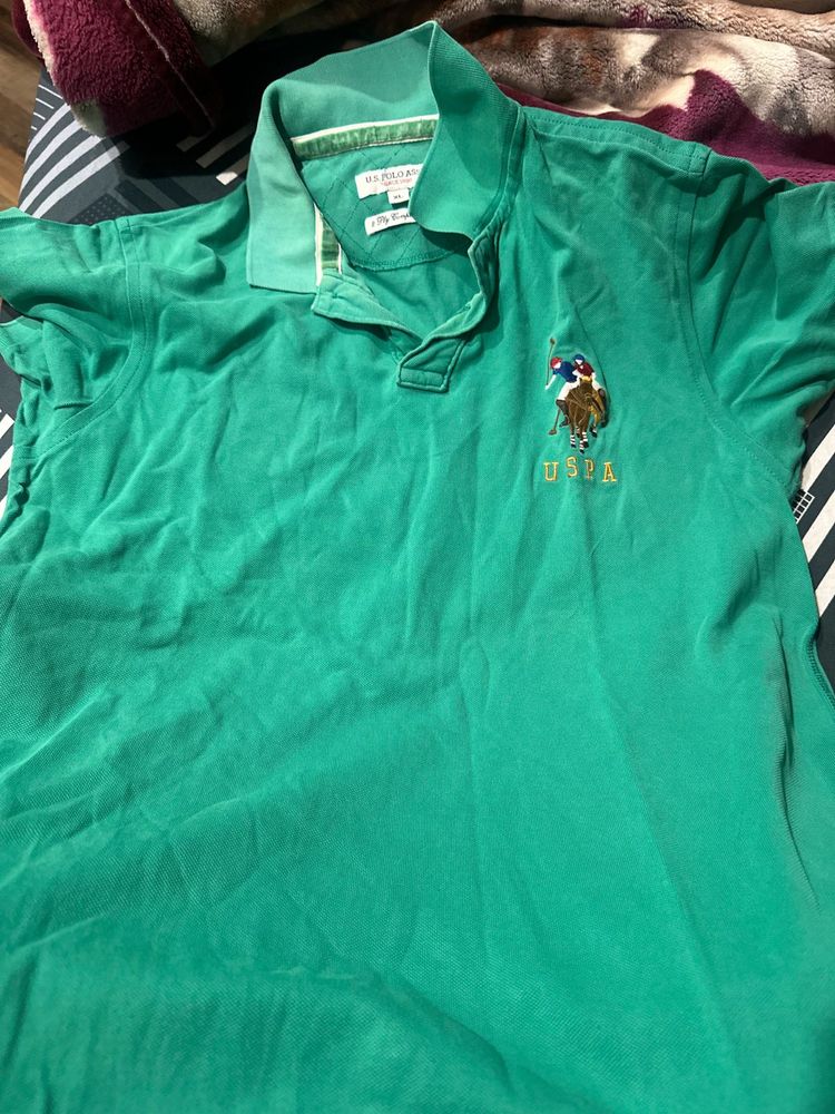 USPA Green Polo tshir