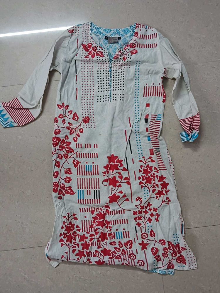 Floral Print Kurta