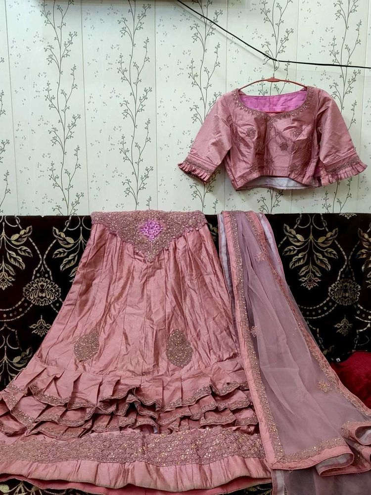 Pink Lehenga Choli with Dupatta