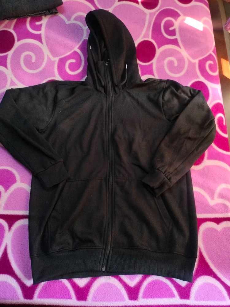 Black Zip-Up Hoodie