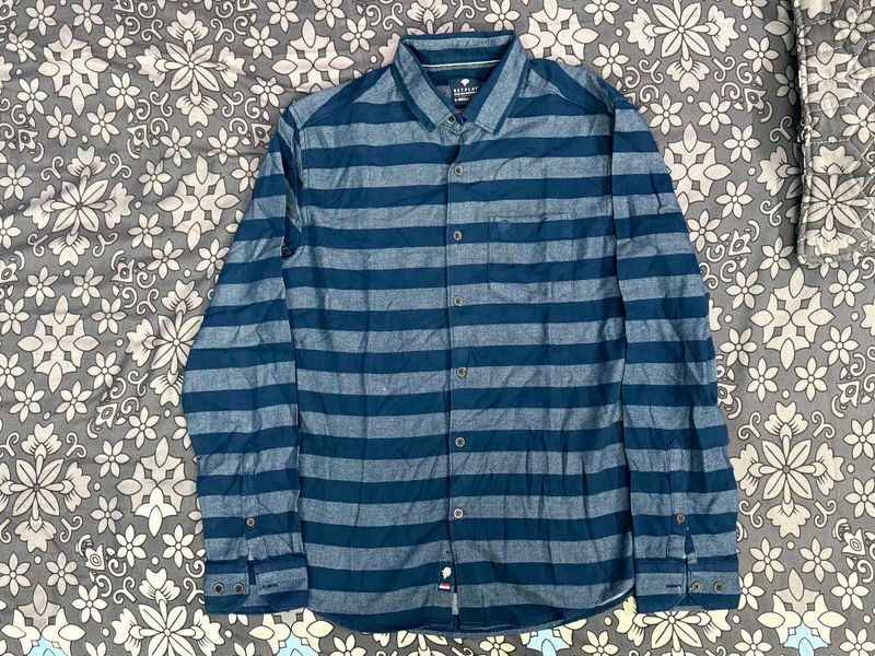 Striped Blue Casual Shirt