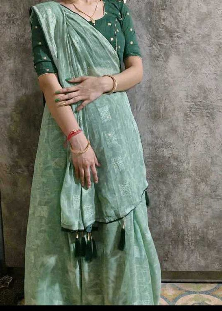 Green 3d Saree