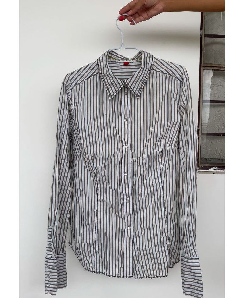 Striped Button-Down Shirt