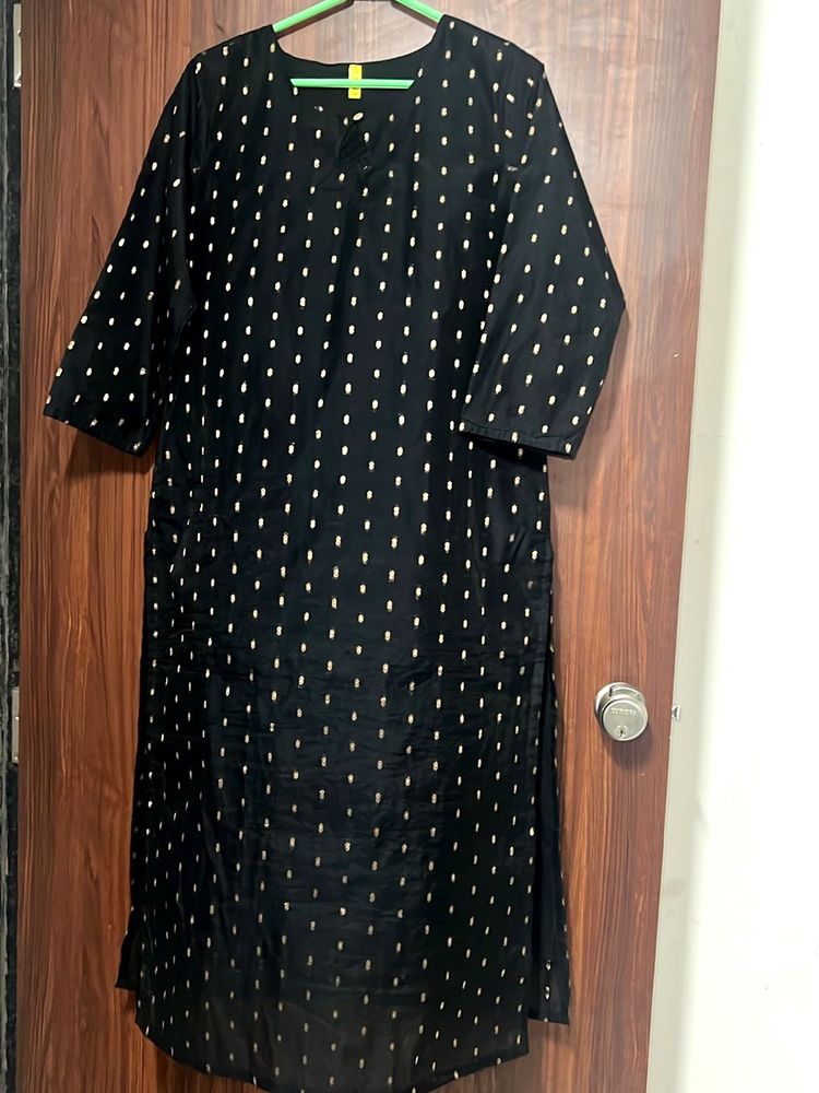 AHIKA Party Wear Elegant Black Kurta