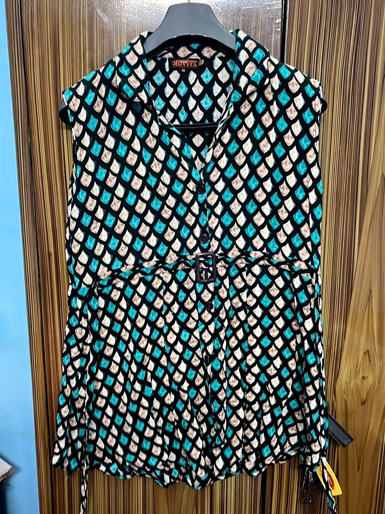 Patterned Mini Dress