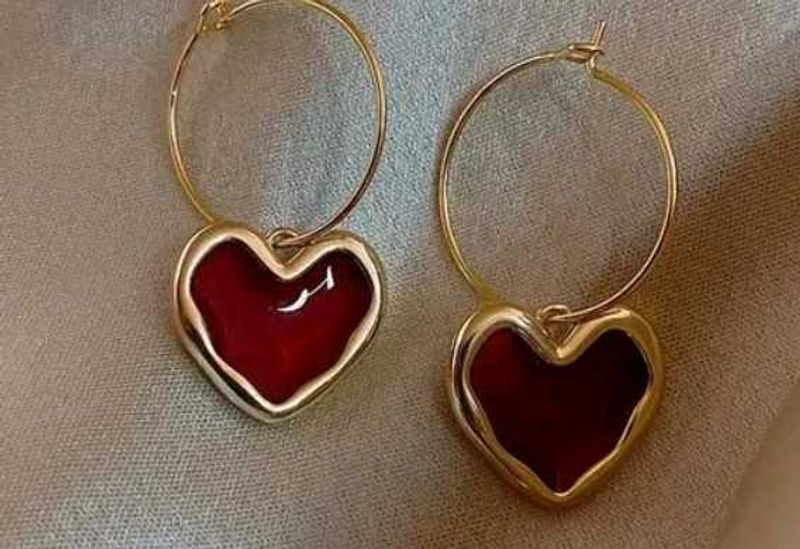 Heart Hoop Earrings