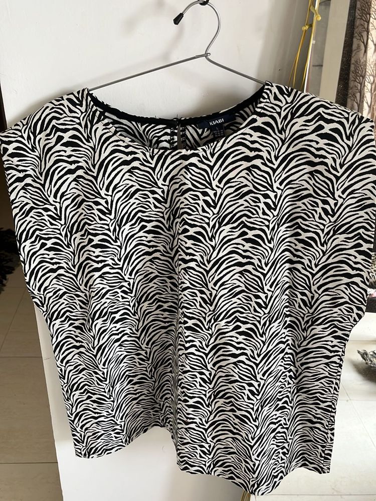 Zebra Print Top Never Worn
