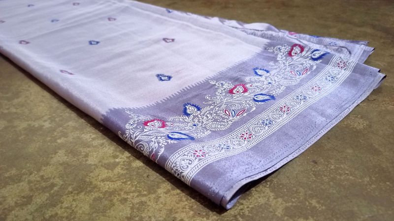 Grey Silk Saree