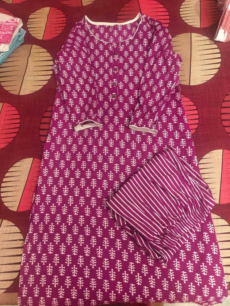 Two piece suit cotton fabric