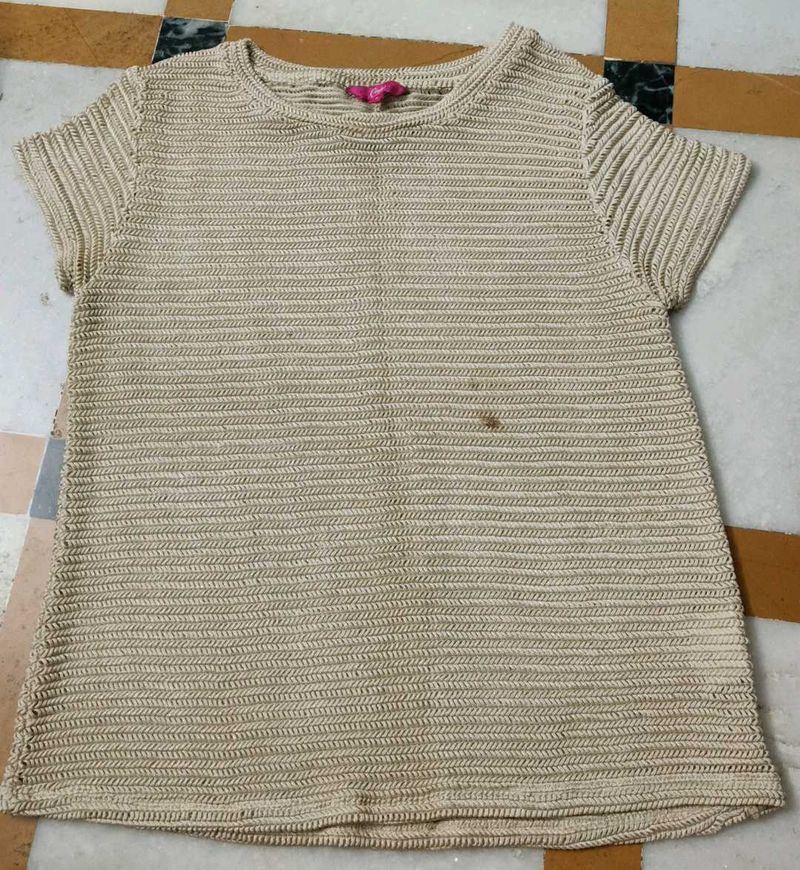 Textured Beige Top