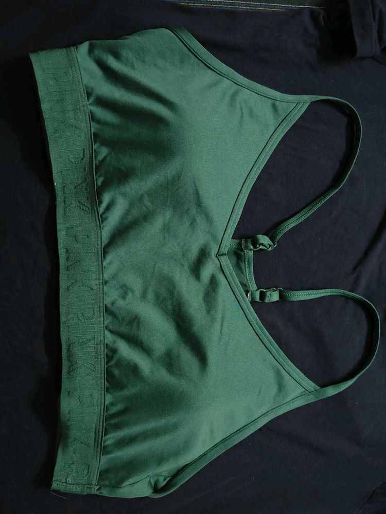 Victoria's Secret PINK Green Sports Bra