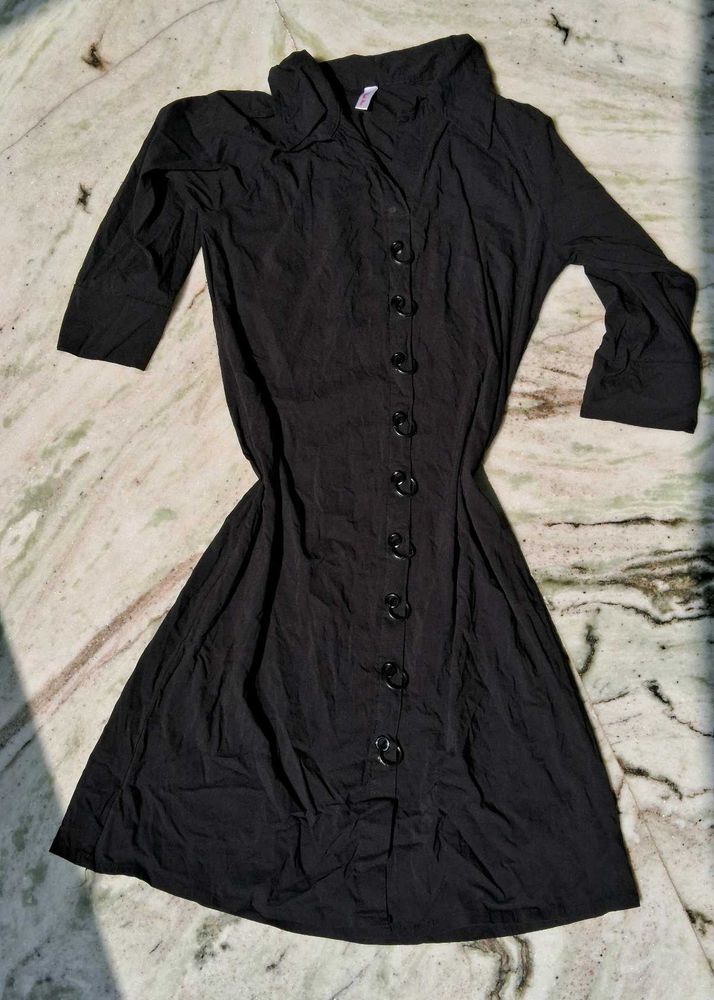 Chic Black Shirt Dress