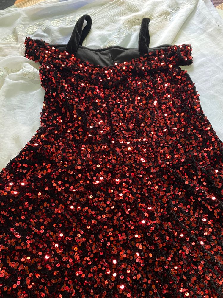 Red Sequin Dress