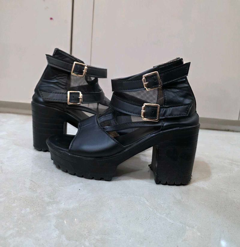 Black Heels with Buckles