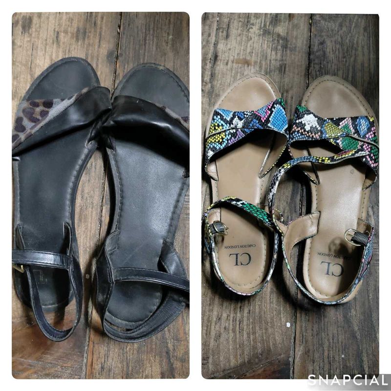 👡 Combo Of Carlton London Open Toe Flats On Sale!