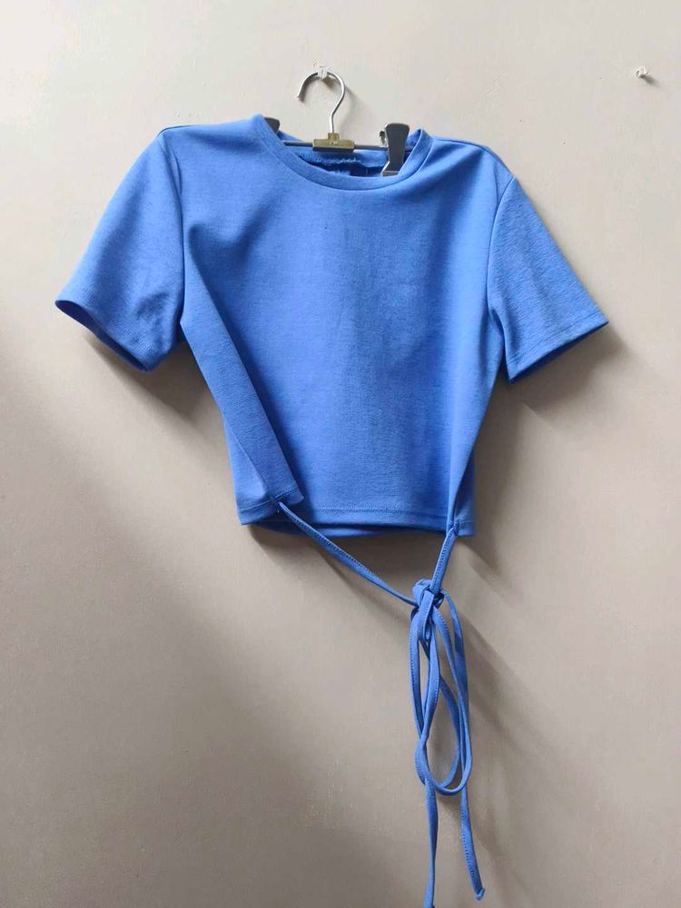 Blue Crop Top