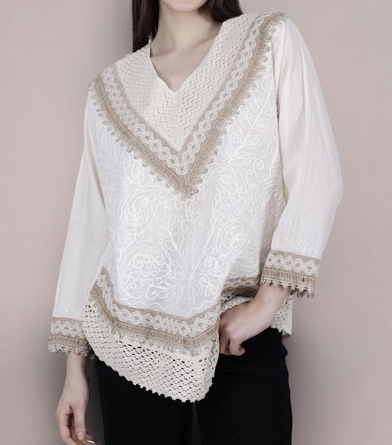 Lace Trimmed Top