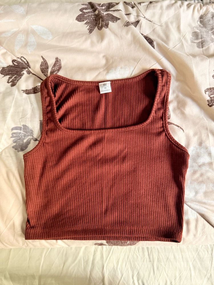Brown Crop Top