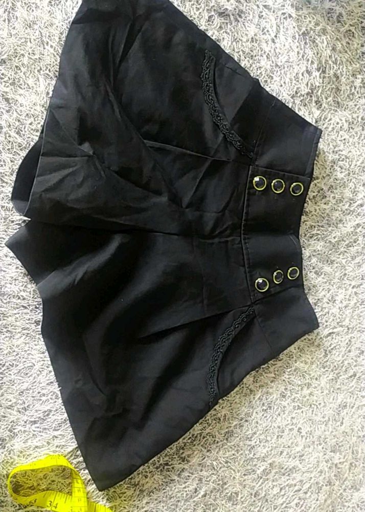 Black High-Waisted Shorts
